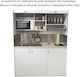 Silver ΚΣ160 Πολυκουζινάκι με Αριστερή Γούρνα 160x65x209cm Καρυδί