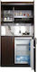 Silver КС105 КС105-Сив Многофункционална Кухненска Маса с Вляво Гурна 105x65x209см Сив