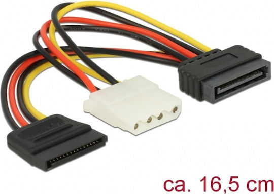 DeLock 15-Pin Sata - 15-Pin Sata / 4-Pin Molex Kabel 0.165m Mehrfarbig (65235)