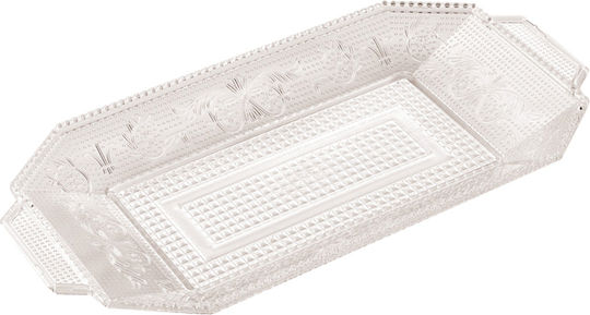 AGC Kunststoff Rechteckig Serviertablett mit Griffen in Weiß Farbe 28.5cm 70607041 1Stück