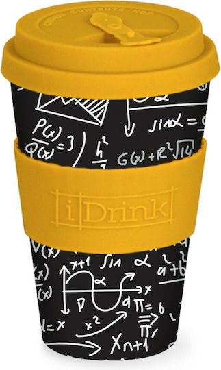 iDrink Math R-PET Cană Plastic cu Capac Multicoloră 435ml