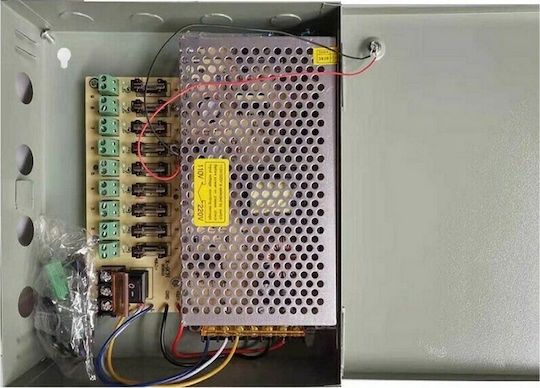 Τροφοδοτικό Κουτί Συστημάτων CCTV για Καταγραφικό 9 Καναλιών 10A 021306