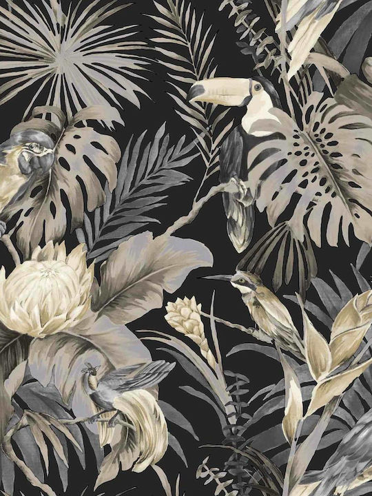 Wallpaper Amazzonia Fabric Black L1005xW53cm