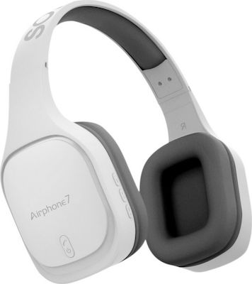 Sonic Gear Airphone 7 Wireless/Wired Over Ear Headphones with 10 hours of Operation Gray / White AP7WGR