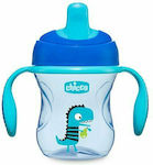 Chicco Training Cup Lernbecher Kunststoff mit Griffen Blau für 6m+m+ 200ml