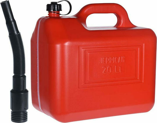 Canistră De Combustibil Cu Două Locuri Din Plastic Cu Tub De Extensie 20lt Roșie