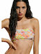 Blu4u Padded Strapless Bikini Mimosa with Detachable & Adjustable Straps Multicolour Floral