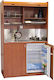 Silver ΚΣ125 Πολυκουζινάκι με Αριστερή Γούρνα 125x65x209cm Πεύκο