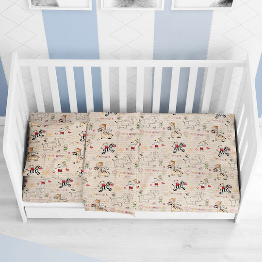 Dimcol Baby Duvet Cover Africa 145 Beige 120x160cm