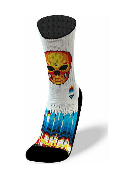 Lithe Pixel Skull Κάλτσες για Crossfit Πολύχρωμες 1 Ζεύγος