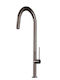 Armando Vicario Tozo 48780 Tall Kitchen Faucet Counter with Shower Black Brushed