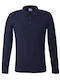 Keya MPLS180 Men's Promotional Long Sleeve Polo Shirt in Blue Color