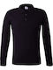 Keya MPLS180 Men's Promotional Long Sleeve Polo Shirt in Black