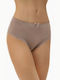 Minerva Fimelle High-waisted Women's Slip with Lace Brown