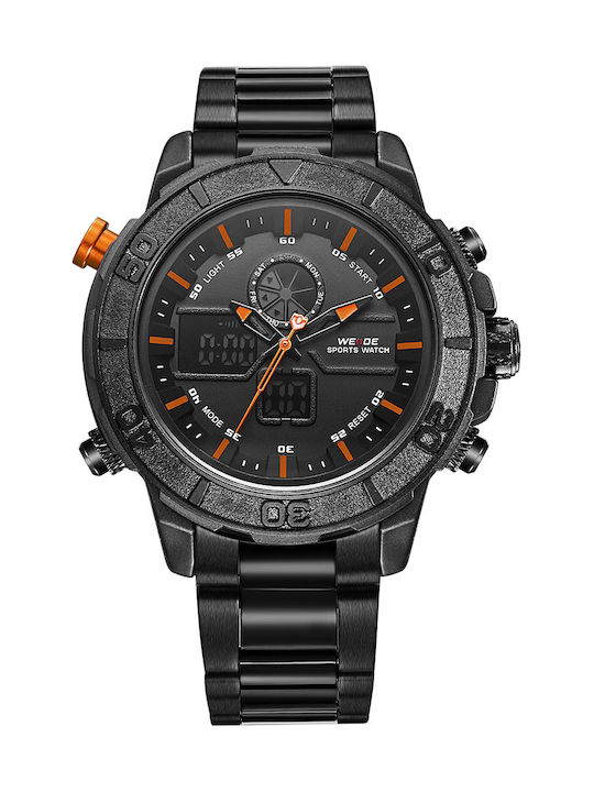 Weide Watch Battery with Black Metal Bracelet