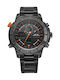 Weide Men's Watch 50mm Battery with Black Metal Bracelet