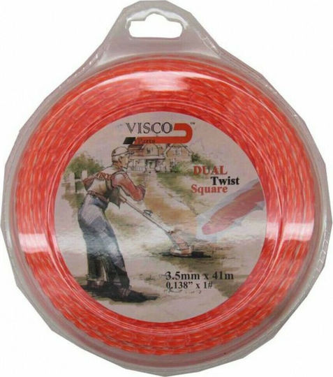 Visco Parts 3542 Μεσινέζα Τετράγωνη Στριφτή Μήκους 41m και Πάχους 3.5mm