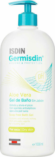 Isdin Germisdin Aloe Vera Soap-Free Antiseptic Shower Gel Bubble Bath in Gel with Aloe Vera Soothing 1000ml