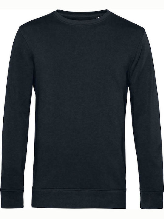 B&C Men's Long Sleeve Promotional Sweatshirt Navy Blue WU31B-006