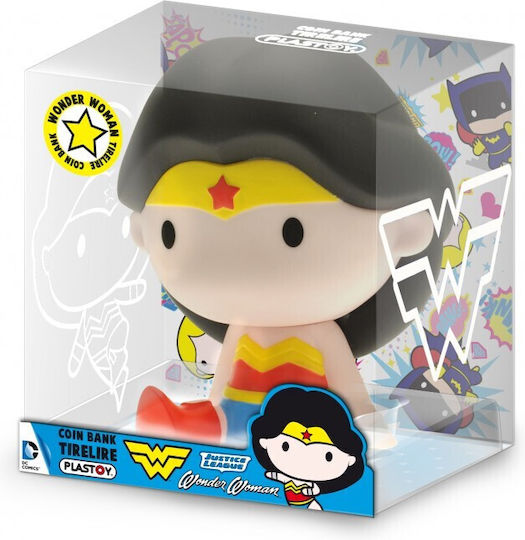 Plastoy Chibi Wonder Woman Children's Money Box Ceramic Multicolored 14.6x12.2x15.8cm