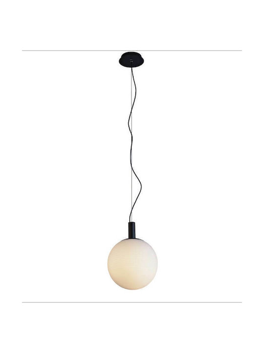 Viokef Angelo Pendant Light Single-Light Ball for Socket E27 Black