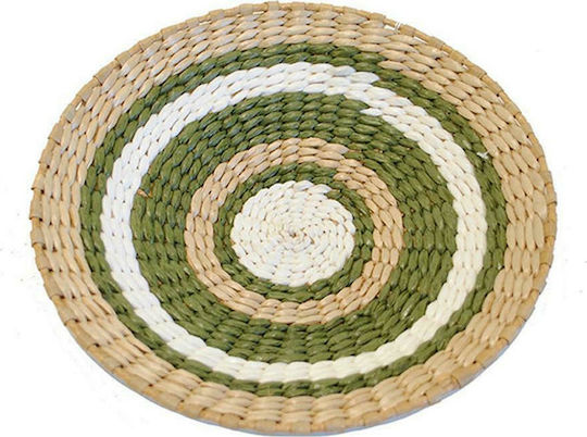 Atmosphera Wicker Round Decorative Tray 30x30x5cm