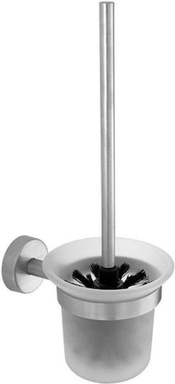 Karag Uno Satine 170199 Glass Toilet Brush Silver