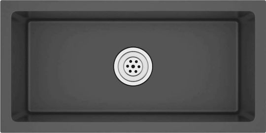vidaXL Ένθετος Νεροχύτης Inox Σατινέ Μ60xΠ30cm Μαύρος