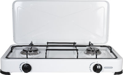 Termomax TX2 Liquid Gas Countertop Double Burner White