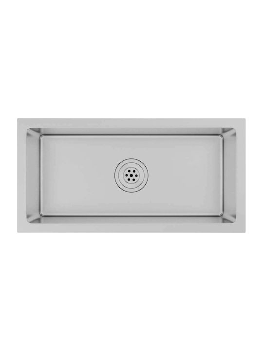 vidaXL Drop-In Sink Inox Satin W60xD30cm Silver