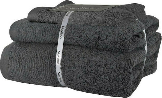 Homeline 3-tlg. Set Badetücher 5004 Medium Grey Gewicht 500gr/m²