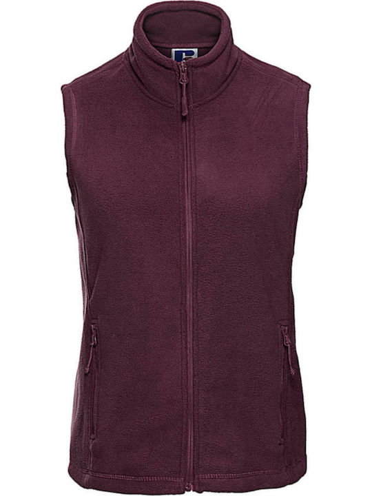 Russell Europe Women's Sleeveless Promotional Cardigan Burgundy