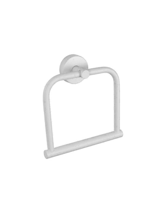 Karag Uno Single Wall-Mounted Bathroom Ring ​19x19cm White Matt