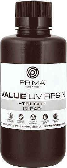 PrimaCreator Value UV / DLP Tough Resin για 3D Printer Clear 500ml (PV-RT-B405-0500-CL)