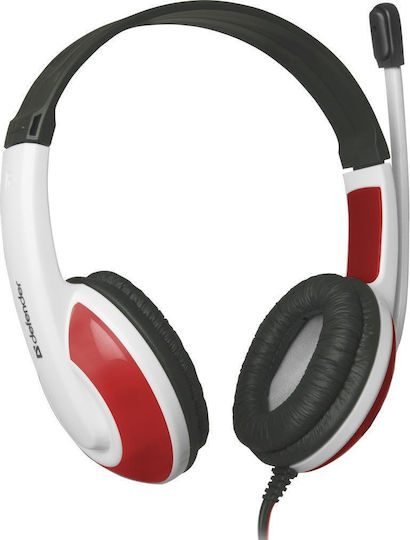 Defender Warhead G-120 Надушници Геймърски слушалки с връзка 2x3,5 мм White/Red