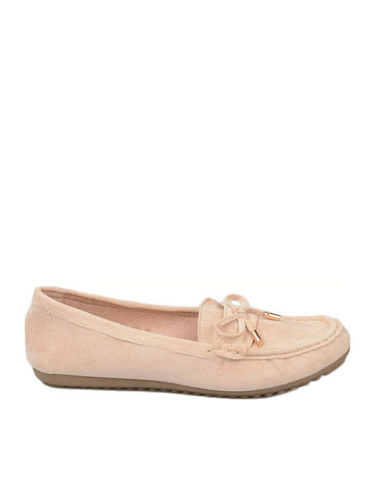 Famous Shoes Women's Moccasins in Beige Color