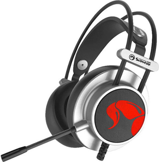 Marvo HG9055 Over Ear Gaming Headset με σύνδεση USB Γκρι