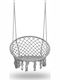 Boho Hängende Garten & Veranda Schaukel Sessel Rattan Grey Belastbarkeit bis 150kg L80xB63xH100cm