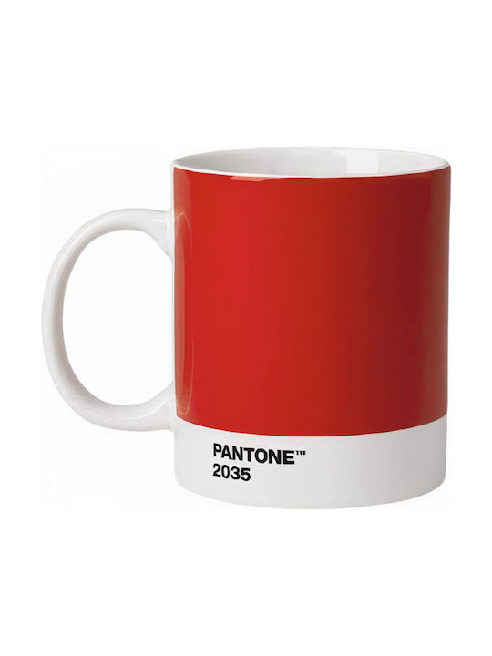 Pantone Lifestyle Tasse aus Porzellan Rot 375ml 1Stück