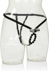 Calexotics Rechargeable Lovers Thong With Pleasure Beads Frauen Sexy Zeichenfolge offenem Schritt Black