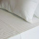 Decocraft Satin Stripe Hotel Sheet White Single 170x260cm Cotton & Polyester
