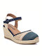Platforme Dama Tip Espadrile Albastre
