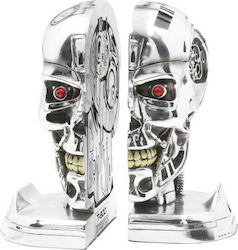 Plastic Suport pentru cărți Terminator 2 Bookends Head în Culoare Argintiu 1buc