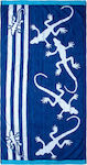 Dimcol Lizard Πετσέτα Θαλάσσης Μπλε 170x90εκ.