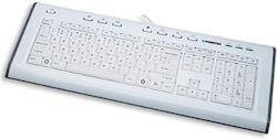 Manhattan Advanced Multi-Media Keyboard Doar tastatura UK Alb