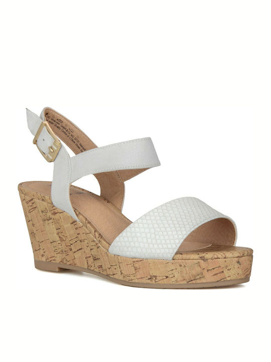 Women's Ankle Strap Platforms Beige