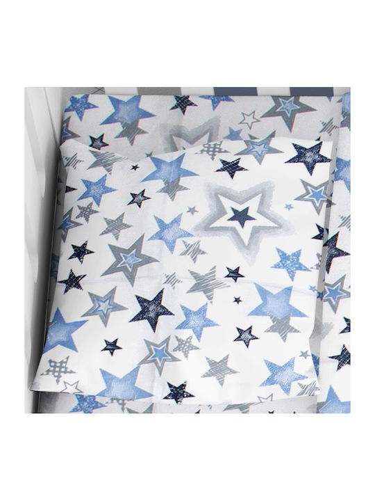 Dimcol Star Față de pernă pentru bebeluși din 100% bumbac Albastru 35x45cm