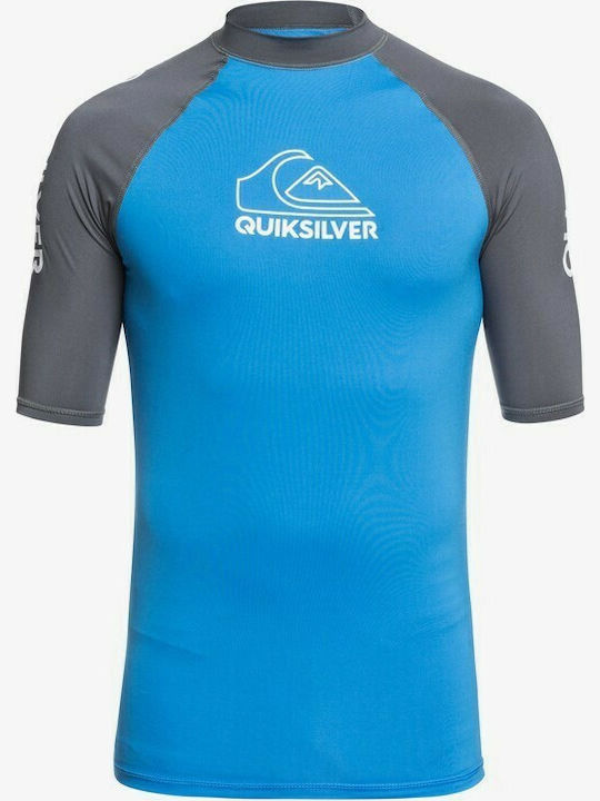 Quiksilver On Tour Ανδρική Κοντομάνικη Αντηλιακή Μπλούζα Πολύχρωμη UPF 50
