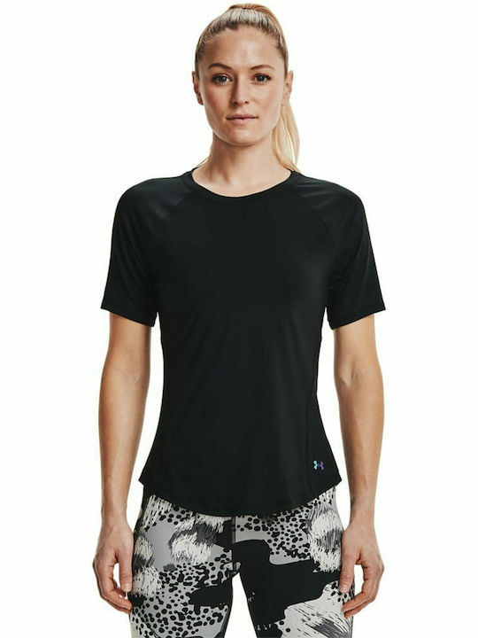 Under Armour Rush Γυναικείο Αθλητικό T-shirt Fast Drying Μαύρο