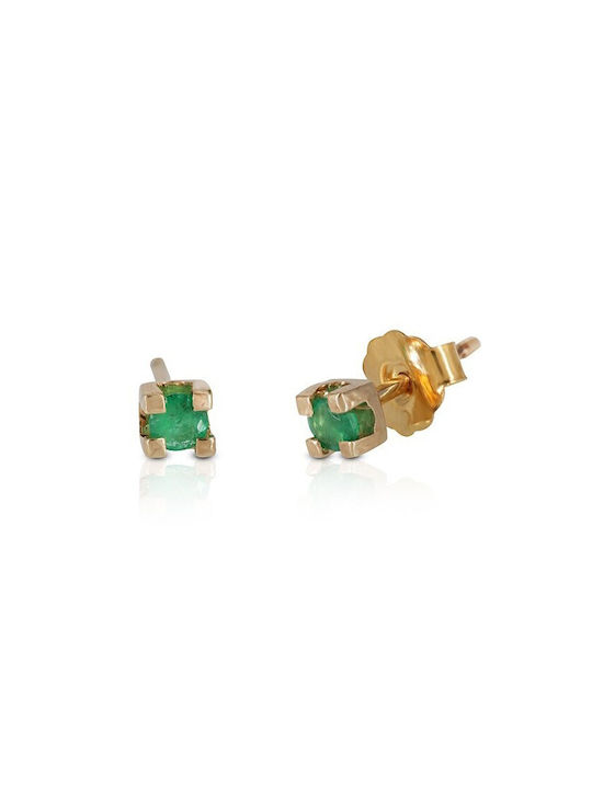 Earrings VITOPOULOS 18K Gold With Emeralds